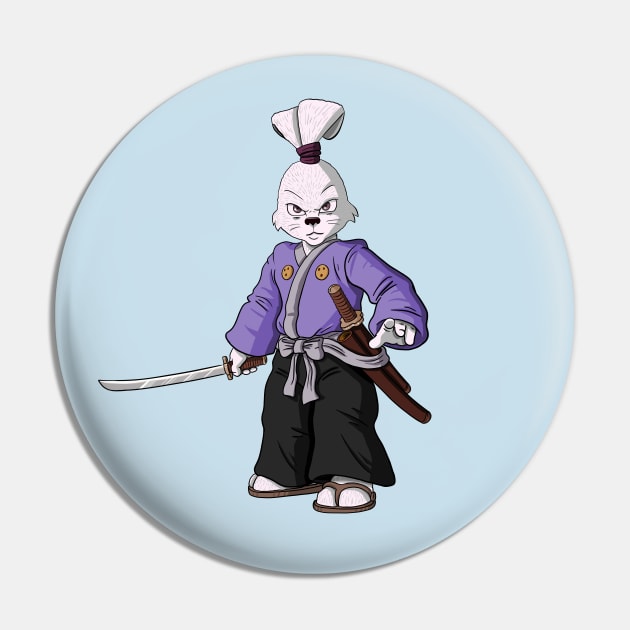 Ninja Rabbit Pin by tabslabred