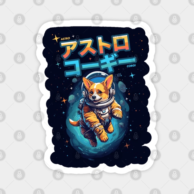 The Cosmic Adventure of Astro Corgi Magnet by Fresh! Printsss ™