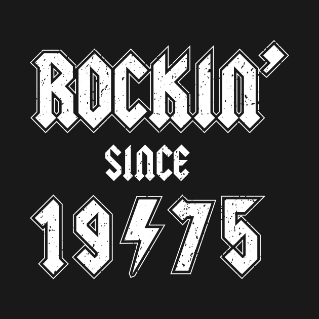 Rockin since 1975 birthday rocker gift by Daribo