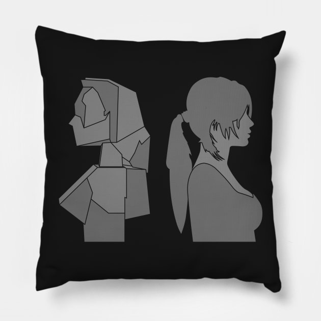 Tomb Raider Then and Now Pillow by No_One