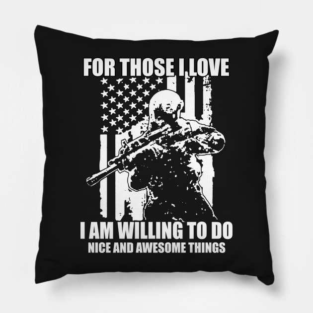 Veterans Army Air Force Gift Pillow by woormle