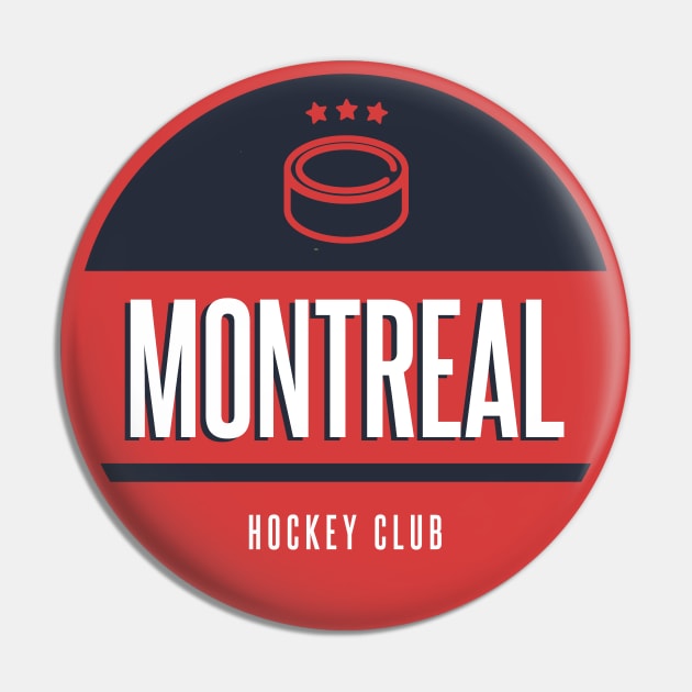 Montreal retro hockey Pin by BVHstudio