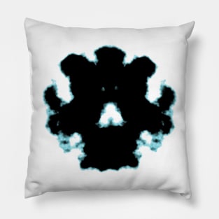 Rorschach inkblot ghost shape Pillow