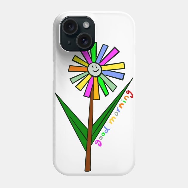 Colourful Good morning flower Phone Case by saraalhaj