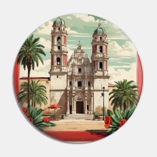 Valladolid Yucatan Mexico Vintage Poster Tourism Pin