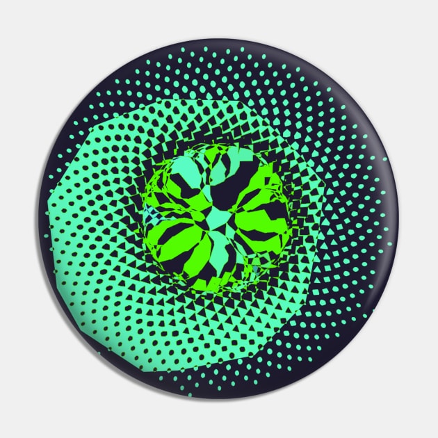 3D Crystal Phyllotaxis Flower Pin by quasicrystals