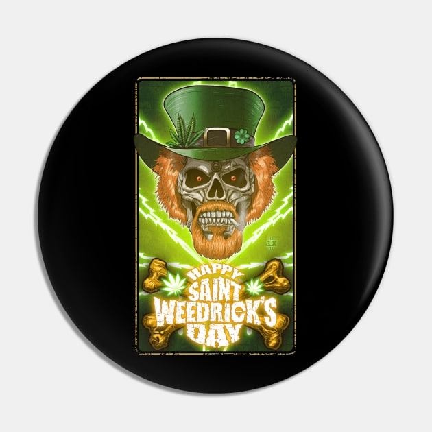 Happy Weedrick's Day, Saint Patrick Skull, saint patrick's day, weed Pin by HEJK81