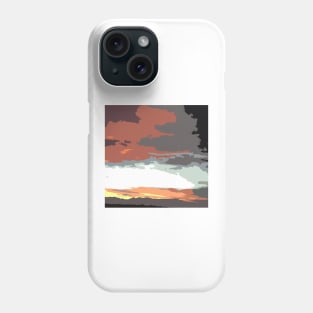 Boulder Colorado viewed from Denver Colorado at sunset Phone Case