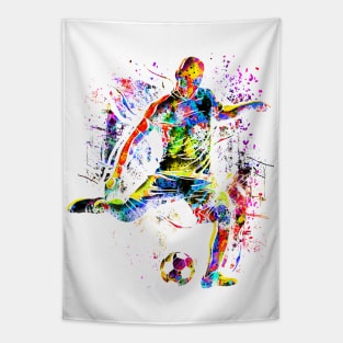 Soccer - Colorful Soccer Player Tapestry