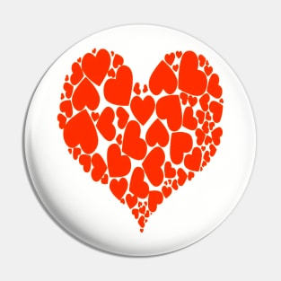 A Heart Full Of Love Red Pattern Pin