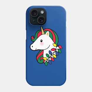 Christmas Unicorn With Lights Phone Case