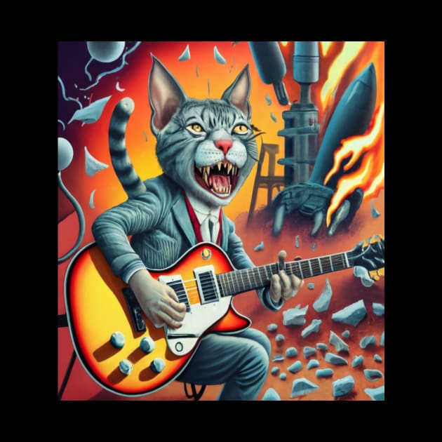 cat rocket demon guitar by Catbrat