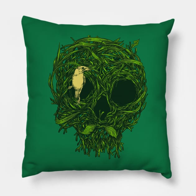 Skull nest Pillow by carbine