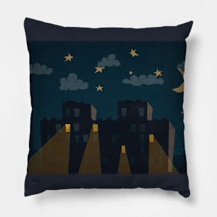 Sonokinetic Indie Cinematic Night Scene Pillow