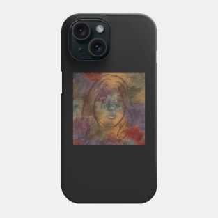 Abstract of young boy with long hair Phone Case