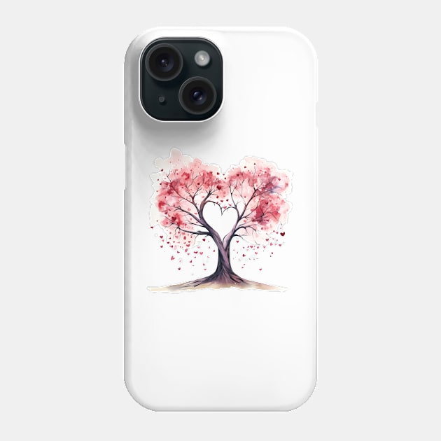 Heart Shaped Tree Phone Case by RosaliArt