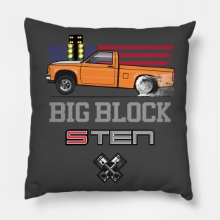 Big Block Orange Pillow