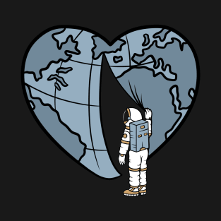 Heart world astronaut T-Shirt