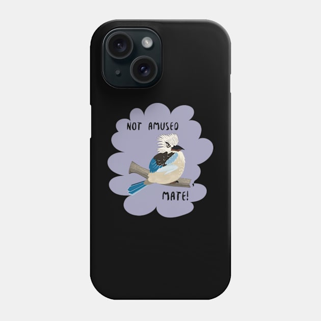 Not Amused Mate Kookaburra Angry Bird Phone Case by LozsArt