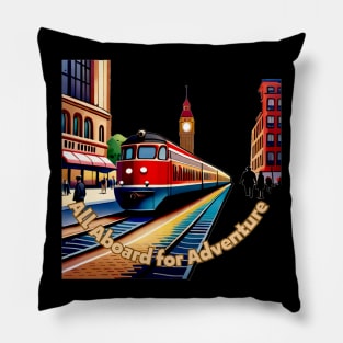 All Aboard: Journey into the Unknown Pillow