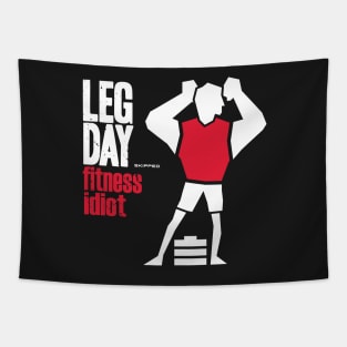 Leg day skipped-album cover parody Tapestry