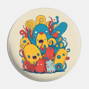 funny octopus cartoon Pin