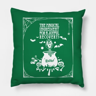 mental health Awareness green ribbon Humor the magical ingredient for a joyful recovery Halloween Pillow