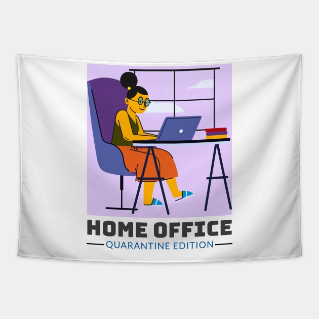 Home Office Quarantine edition Tapestry by BigtoFitmum27