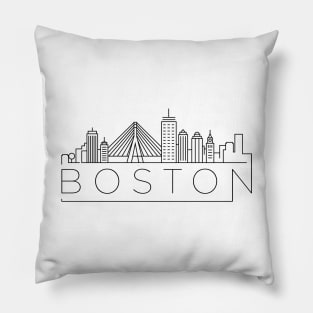 Boston Minimal Skyline Pillow