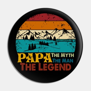 Papa the Myth Pin