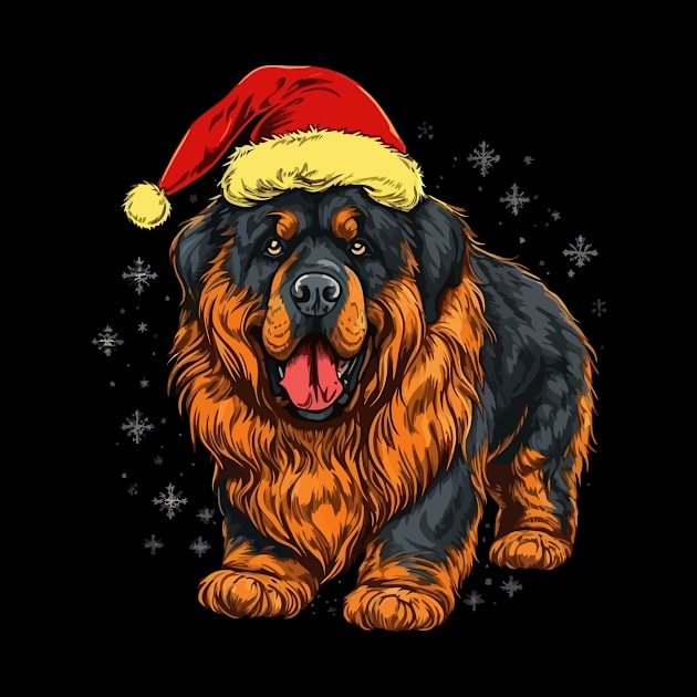 Tibetan Mastiff Christmas by JH Mart