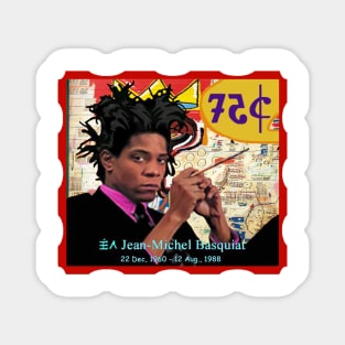 Stamp commerating Jean-Michel Basquiat Magnet