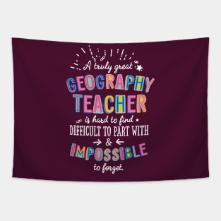A truly Great Geography Teacher Gift - Impossible to forget Tapestry