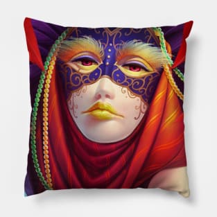 Masked in Color Pillow