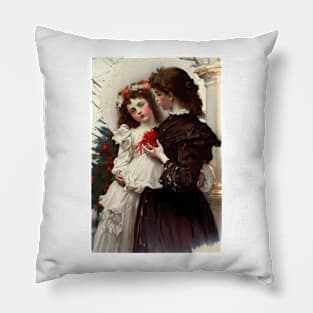 Retro Victorian Holidays Pillow