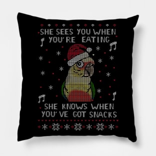 Christmas Snack Female Pineapple conure Pillow