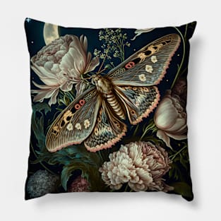 Wiccan witchcraft Moth and magic of night 3 Pillow