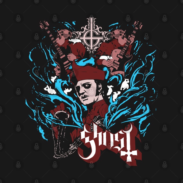 Ghost Retro Dark Red by Punk Fashion