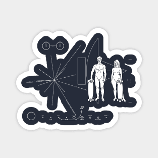 Pioneer plaque Skateboard Magnet