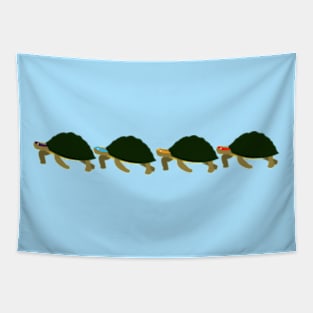 Martial Arts Turtles Tapestry