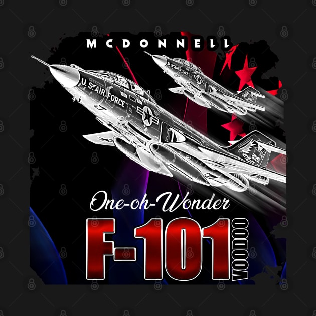 F101  Voodoo USAF long-range Bomber Supersonic Jet Fighter by aeroloversclothing