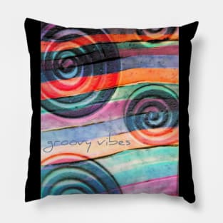 Groovy Vibes Spiral Pillow