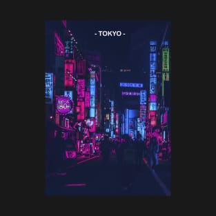 Tokyo Street Neon Synthwave T-Shirt