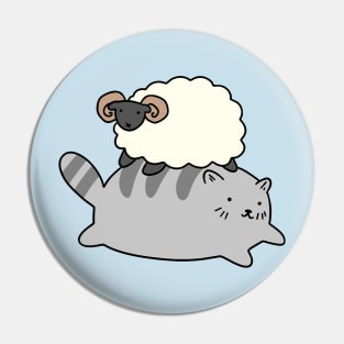 Cat and Little Ram Pin