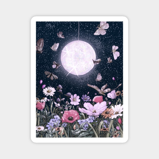 Midnight Disco Garden Party Magnet by ECMazur