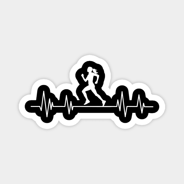 runner heartbeat Run Funny ,Running heartbeat, Magnet by mezy