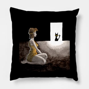 Sinister Cat Visitor Pillow