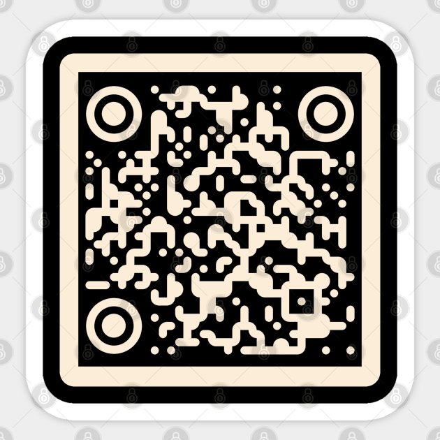 Rick Roll QR Code Square Sticker