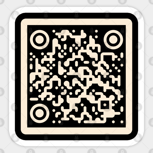 QR code Rick Roll to phone number Square Sticker