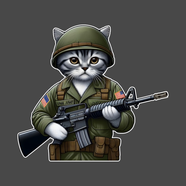 Tactical Cat by Rawlifegraphic